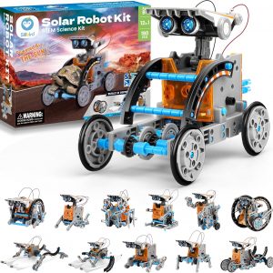 Sillbird 12-in-1 Solar Robot Building Kit STEM Gift for Boys Aged 8-13, DIY Science Educational Robotic Toys for Kids Teens Birthday, Powered by The Sun with 190 Pieces