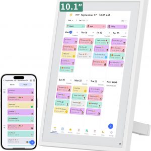 Smart Digital Calendar, 10.1" HD Smart Touch Screen Home Interactive Electron Calender WiFi Planner,Meal Schedule, Duty Chart,Achievement Rewards- Built-in Digital Photo Frame Function