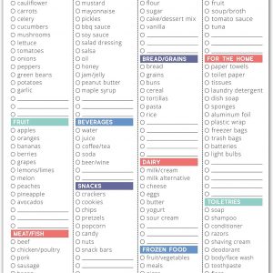 Sweetzer & Orange FastCheck Grocery List Magnet Pad for Fridge. 6x9” Magnetic Notepad with Printed Shopping List Items and Blank Grocery Shopping Spaces. 60 Page Notepad Weekly Planner