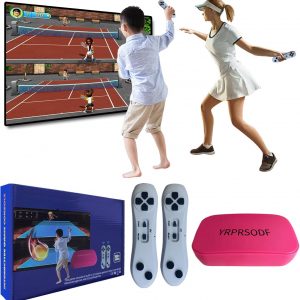 TV Game Console Built in 100+ Games, Handheld Video Game Machine with 2.4G Wireless Gamepad Somatosensory Control, HD Plug and Play, Home Interactive& Puzzle Games, Red