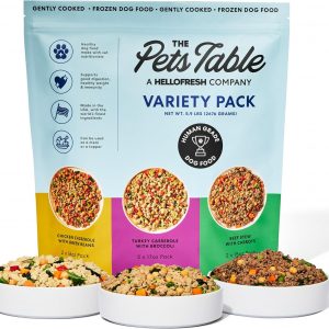 The Pets Table Human-Grade Variety Pack Fresh Dog Food, Complete Meal or Dog Food Topper, 6 Count of 15 to 17-oz Pouches, 5.9lbs