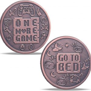 Ultimate Gamer Gift for Men - Double Sided Decision Maker Coin for Boyfriend, Husband & Gamers | Stress-Relieving Gaming Accessories for Birthday, Christmas & Valentines Day, Gamer Stocking Stuffer