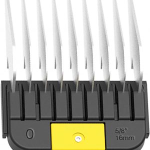 WAHL Professional Animal Stainless Steel Attachment Guide Comb Detachable Blade Pet Clippers - #0, 5/8 Inch Cut Length (3375-100), Yellow