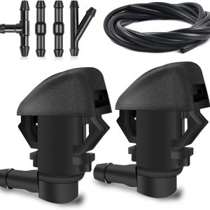 Windshield Washer Nozzles Kit, Front Windshield Spray Nozzles Wiper Spray Washer Jet and Fluid Hose with Connectors for Honda Pilot 2009-2012 2014 2015, Replaces OEM #76810-SZA-A01ZA (76810-SZA-A01ZA)
