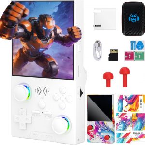 XF40V Retro Gaming Console and Handheld Game Console Pack, 4.0'' IPS Linux System, 64G TF Card & 20000+ Preloaded Classic Games, Portable Retro Game Device