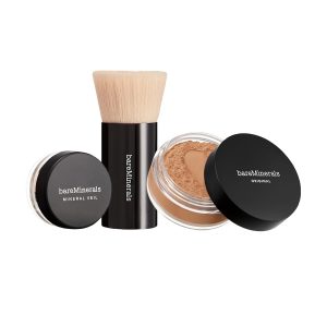 bareMinerals Original Get Started Kit, 3-Piece Makeup Set Includes Full-Sized Original Loose Mineral Foundation SPF 15, Travel-Sized Beautiful Finish Brush & Original Mineral Veil Setting Powder