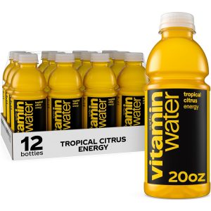 vitaminwater Energy Tropical Citrus Nutrient Enhanced Flavored Water Beverage, 20 fl oz Bottles, 12 Pack