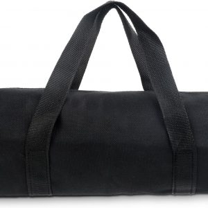 12 Inch Canvas Tool Pouch Small Tool Bag for Men Wide Mouth Tool Storage Bag Large Capacity Tool Tote Handbag Power Tool Organizer for Electricians Mechanic Storage Wrenches Pliers Black