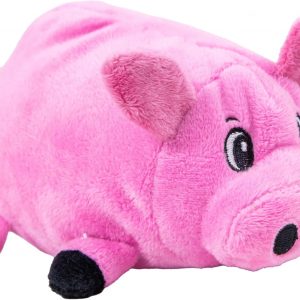 Outward Hound Fattiez Pig Plush Squeaky Dog Toy, Small