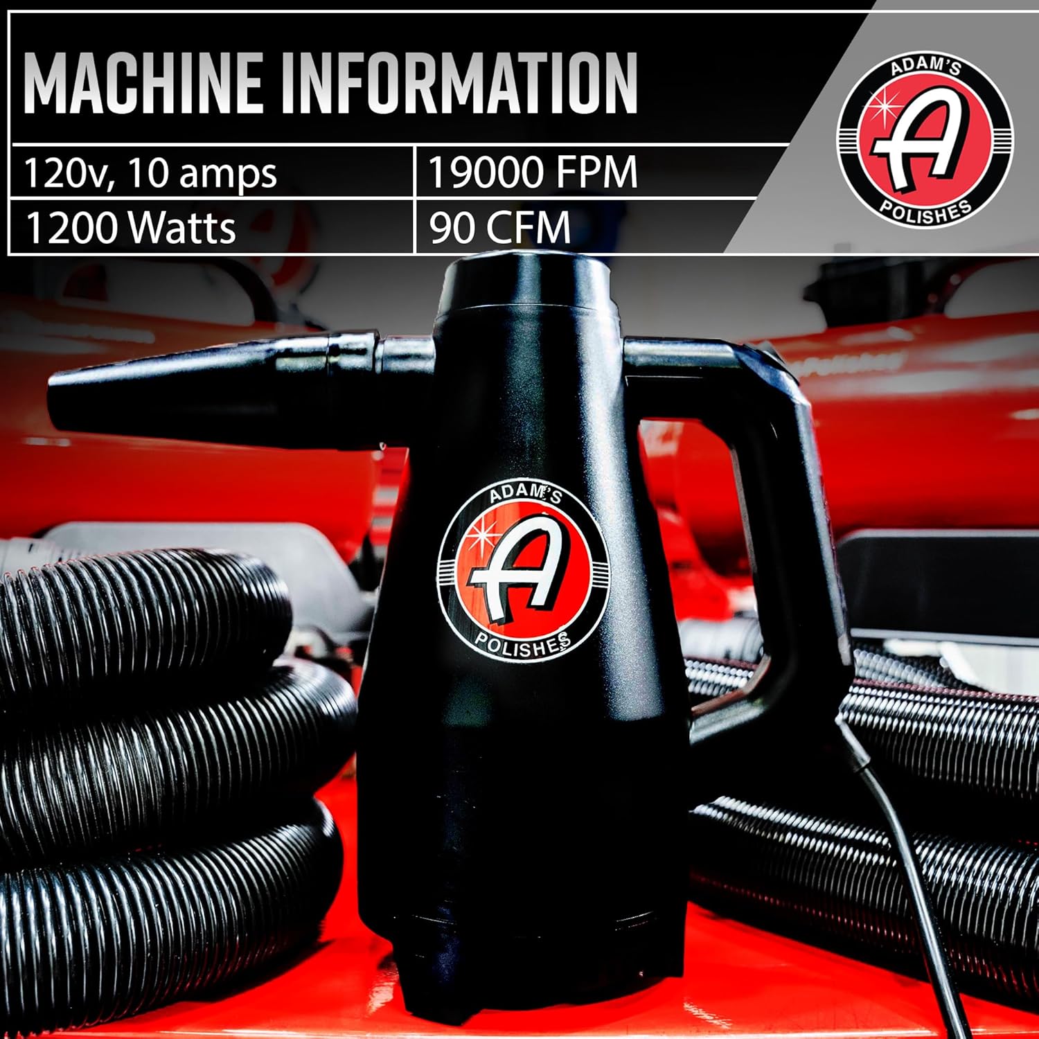 Adam's Polishes Mini Air Cannon - Handheld High Powered Filtered Car Wash Dryer Blower| Dry Before Car Cleaning, Car Detailing, Car Wax, or Ceramic Coating | Auto Tool Kit Gift Boat RV Motorcycle - Image 3