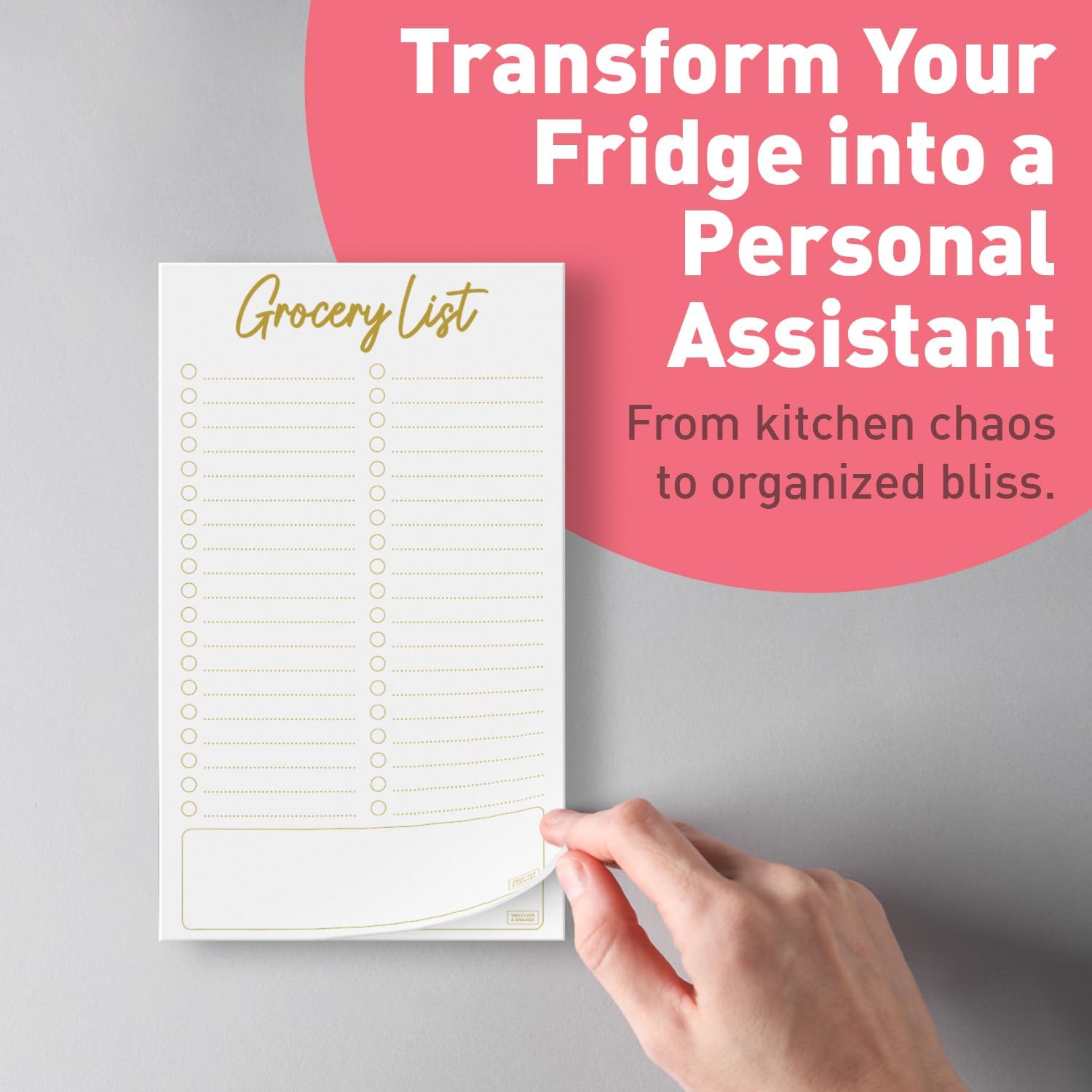 S&O Grocery List Notepad for Organization, 2 Pack sticky notes for Refrigerator - Grocery Catalog journals, Food Items sheets for Fridge, Magnetized memo Pad for cooler- 4.5x7.5”, 50 Pages - Image 7