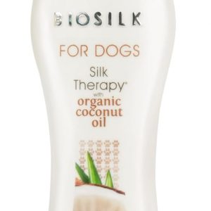 BioSilk Silk Therapy Conditioning Detangling Spray for Dogs with Natural Coconut Oil - Dog Matted Hair Detangler Conditioner for Dogs, Dematting Grooming Supplies, 7 Fl Oz