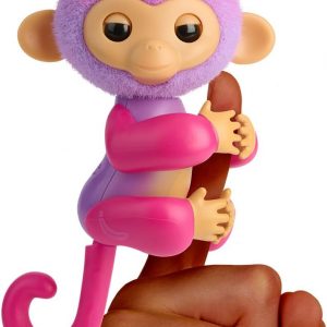 Fingerlings 2023 NEW Interactive Baby Monkey Reacts to Touch – 70+ Sounds & Reactions – Charli (Purple)