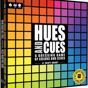 HUES and CUES - Vibrant Color Guessing Board Game for 3-10 Players Ages 8+, Connect Clues and Guess from 480 Color Squares