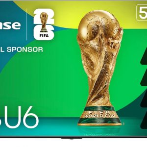 Hisense 55" Class U6 Series Mini-LED 4K UHD Smart Fire TV (55U65QF, 2025 Model) - QLED, Native 144Hz, HDR10+, Dolby Vision IQ, Dolby Atmos, Game Mode Pro, ALLM, Alexa Built in, Black