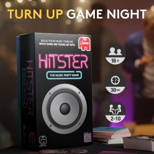 Jumbo Hitster - The Music Fun Party Quiz Card Game, 2-10 Players - 300 Plus Iconic Music Hits - Great for Adult and Family Game Night