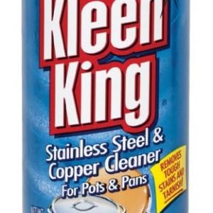 King Kleen Stainless Steel Cookware Cleaner and Copper Cleaner (14 oz, 1 Pack) Helps Remove Stains and Tarnish from Pots and Pans, Multi-Purpose Metal Cleaner, Powder Form