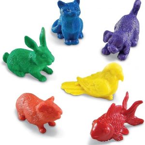 Learning Resources Domestic Pets Counters - Counting and Color Sorting, Toddler Activities Toys, Sensory Bin, Montessori, Fine Motor Skills, Manipulatives for Preschoolers, Gifts for Boys and Girls