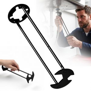 Multifunctional Sink Wrench, Faucet Installer, Water Pipe Tool Bathroom Repair Socket Wrench For Narrow Spaces Carbon Steel Plumbing Tool For Kitchen Sink Bowl Basin Pipes (A)