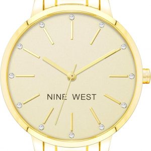 Nine West Women's Crystal Accented Bracelet Watch