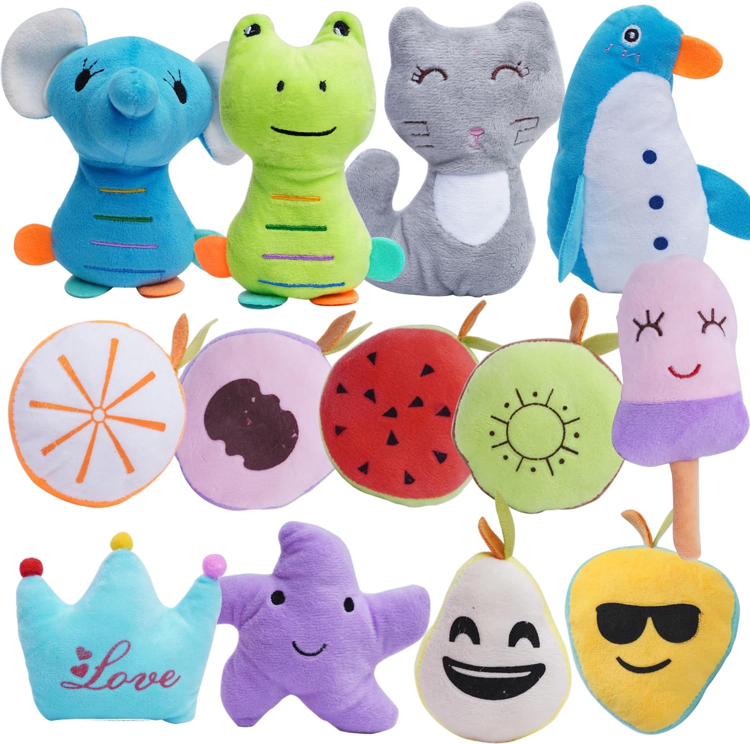 Pack of 26 Soft Small Medium Dog Squeaky Toys,Cute Puppy Favorite Comfortable Squeakers Toy,Multicolored for Puppy - Image 2