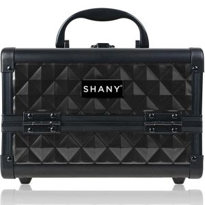 SHANY Chic Makeup Train Case Cosmetic Box Portable Makeup Case Cosmetics Beauty Organizer Jewelry storage with Locks, Multi trays Makeup Storage Box with Makeup Mirror - Twilight
