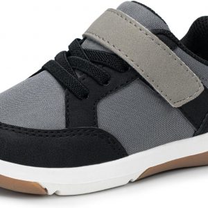 SKYWHEEL Toddler Boy Shoes Casual Sneakers with Hook and Loop Easy On and Off Breathable Mesh Upper Lightweight Tennis Shoes for Toddlers with Comfort Soft Non-Slip Outsole for Everyday