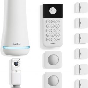 SimpliSafe 11 Piece Wireless Home Security System Gen 3 with Wireless Indoor HD Camera - Optional 24/7 Professional Monitoring - No Contract - Compatible with Alexa and Google Assistant,White