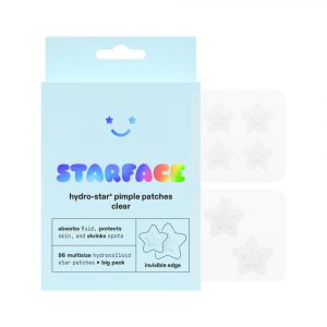 Starface Hydro-Star Clear BIG PACK, Invisible Hydrocolloid Pimple Patches, Two Sizes, Clinically Proven Spot Shrinking in 6 Hrs, Absorb Fluid, Reduce Redness, Vegan, Cruelty-Free Skincare (96 Count)
