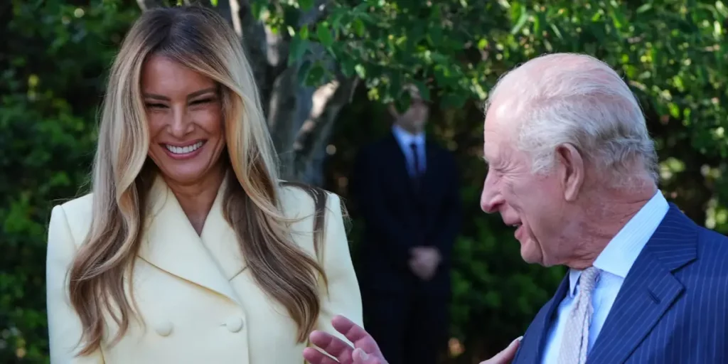 Melania Trump wears butter-yellow trend to welcome King Charles, Camilla