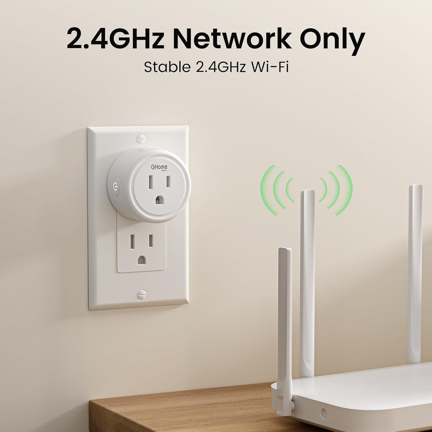 GHome Smart Plug Mini, WiFi Smart Outlet Plug Works with Alexa and Google Home, Timer Outlet with APP Control, 2.4GHz Network Only, No Hub Required, ETL FCC Listed (4 Pack), White - Image 8