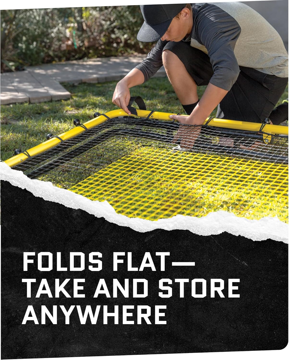 SKLZ Fielding Trainer - Baseball, Softball & Volleyball Rebounder Net. Enhanced Solo Fielding Practice for Skill Development. High-Performance Multi-Sport, Portable, 3 Ball Return Angles, 4x4.5 Feet - Image 10