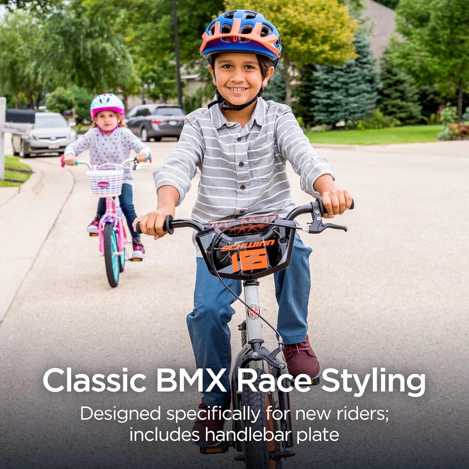 Schwinn Firehawk or Scorch Bike, 16 or 20 Inch Bike for Kids Ages 3-13, with Training Wheels or Adjustable Seat, Rear Coaster Brake & Front or Front & Rear Hand Brake, for Girls & Boys - Image 4